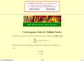 Convergence tests of infinite series