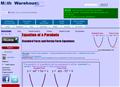 Standard form of a parabola