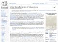 Wikipedia Declaration of Independence Description
